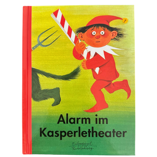 kinderbuch alarm im kasperletheater mit dem kasper und den teufel auf der Vorderseite