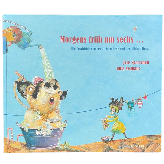 Kinderbuch Morgens früh um sechs. Modern und vervollständigt. Was passiert nach 12 Uhr?