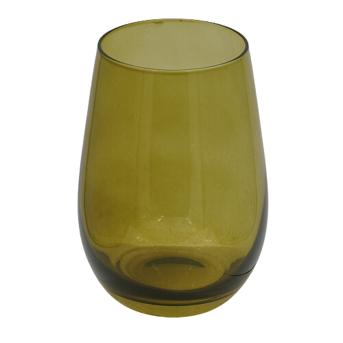 trinkglas in olivgrün